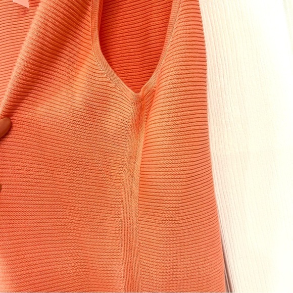 NWT TALBOTS Plus 3X knit sweater top orange micro stripes comfy thick tunic - Picture 7 of 10